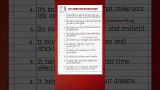 Thumbnail: 10 lines on DISCIPLINE | Discipline essay