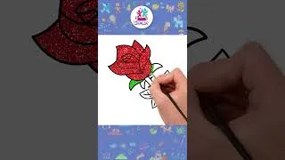 Thumbnail: ✏️Easy Rose Drawing For Kids🌹 Chiki Doodle #shorts #chikiart