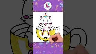 Thumbnail: Unicorn Cat Drawing 🦄🐱 Easy And Cute Drawing #shorts #drawing #forkids