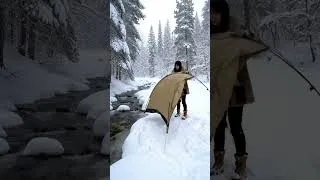 Thumbnail: Snow Camping + BBQ by the River ❄️🔥