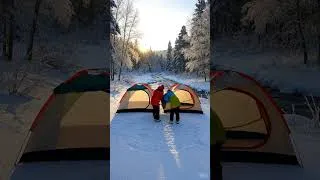 Thumbnail: Started with Nothing… Now Look at This Camp ❄️🔥