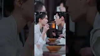 Thumbnail: 💕Love sparked by sharing the same noodle#赵露思#王安宇#chinesedrama#drama