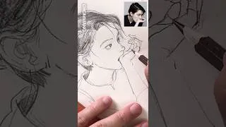 Thumbnail: Draw Face Like This ✍️ #drawing #chommang #art #drawingroutine #sketch