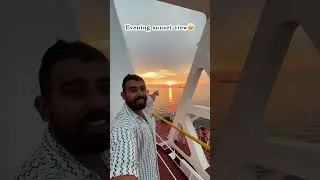 Thumbnail: Floating on Gold: Sunset at Anchorage in India 🇮🇳 the view around my ship is awesome 🤩