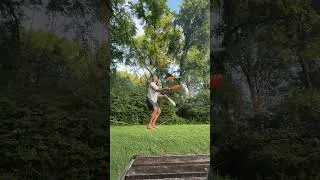 Thumbnail: Tough Grass! Juggling Clubs on a Slackline -- Turns + Flats  🎪