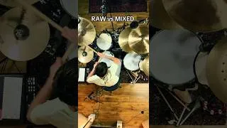 Thumbnail: Raw vs mixed drums 🎧 #drums