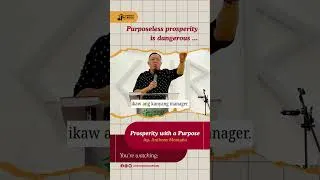 Thumbnail: Purposeless prosperity is dangerous ...