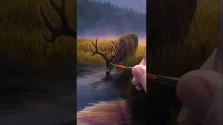 Thumbnail: The last detail on a new painting #deer