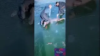Thumbnail: The Scariest Seconds You’ll See Today #CloseCall #WinterSwim #Rescue #ViralShorts