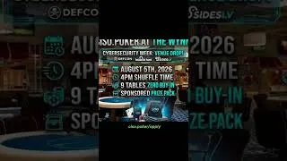 Thumbnail: Venue locked. CISO.poker is at The Wynn Las Vegas on August 5th - 4pm shuffle
