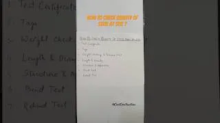 Thumbnail: How to check Quality of Steel  #steel #civilengineering #structuralengineering @CivilConstruction