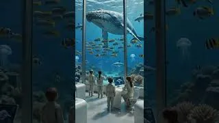 Thumbnail: Would You Go to School Underwater? 📚🐬 AQUORA 2175 #Shorts