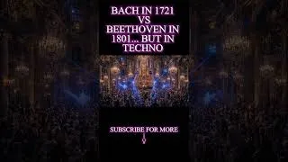 Thumbnail: Bach in 1721 vs Beethoven in 1801... but in TECHNO ⚡#Bach #Beethoven #MoonlightSonata #Melodictehno