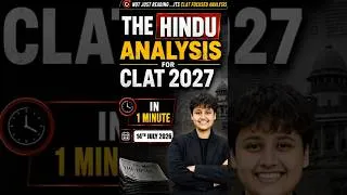 Thumbnail: 14 July The hindu Analysis for Clat 2027 #clat2027 #dailyhinduanalysis