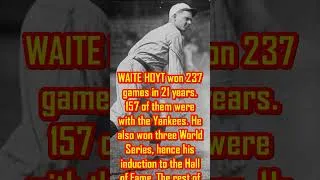 Thumbnail: Worst National Baseball Hall of Fame Member: Waite Hoyt (New York Yankees)