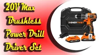 Thumbnail: Best ENERTWIST Cordless Drill 20V Max Brushless Power Drill Driver Set on Amazon USA