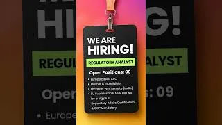 Thumbnail: Regulatory Analyst Jobs #clinicalresearch #regulatory #ytshorts #viral #reels #youtube #ai #hiring