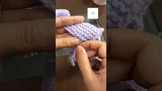 Thumbnail: very easy weave in ends on garter stitch tutorial for beginners