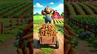 Thumbnail: Monkey Farmer Rescues Lost Animals with Tractor #monkeyfarmwork #monkeyfarmer #tractorfarm #farmwork