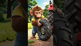 Thumbnail: Watermelon Run! Monkey Farmer to the Rescue 🍉 #monkeyfarmwork #monkeyfarmer #tractorfarm  #farmwork