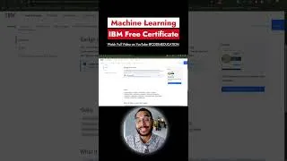 Thumbnail: IBM Machine Learning FREE Certificate | Machine Learning Professional Certificate IBM #ibm #ml #ai