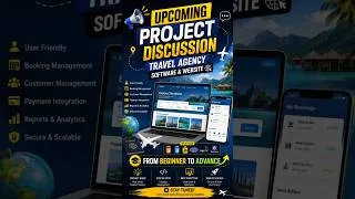 Thumbnail: Travel Agency Website & Software Project | Beginner से Advanced तक | Full Stack Development Series