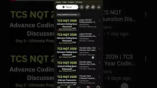 Thumbnail: Last 10 Days Preparation Strategy | TCS NQT 2026 Ultimate Preparation  #shorts
