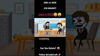 Thumbnail: Jobs in 2001 vs Jobs in 2026 😂 The Hiring Reality #Shorts