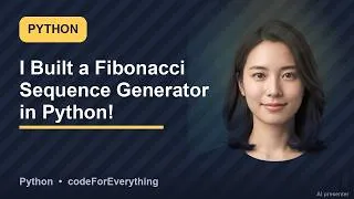 Thumbnail: Python Fixes #377 · I Built a Fibonacci Sequence Generator in Python! 🚀