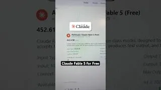 Thumbnail: Claude Fable 5 for free with unlimited usage 🔥