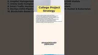 Thumbnail: Computer science projects for final year engineering students. #shorts #cseprojects