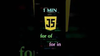 Thumbnail: For..of vs For..in in JavaScript | The Real Difference Explained in 60 Seconds 🚀 #javascriptshorts