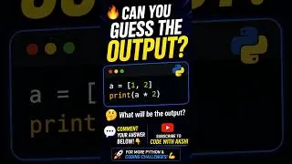 Thumbnail: Can You Guess the Python Output? 🤔🔥 | Python Quiz #shorts #coding #correctcoding #programming