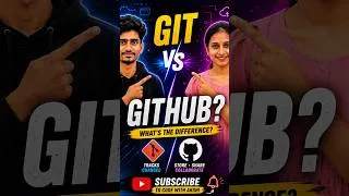 Thumbnail: Git vs GitHub Explained in 20 Seconds! 🚀 | Beginner Guide #coding #github #git #beginners