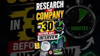 Thumbnail: 🚨 Interview-ku Munnaadi 30 Mins Company Research Pannunga! 🎯 #shorts