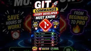 Thumbnail: 🚀 90% Developers Use Git Wrong! 😳 Learn These Commands #shorts