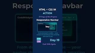 Thumbnail: Responsive Navbar using HTML & CSS | Dropdown & Hamburger Menu (No JS)