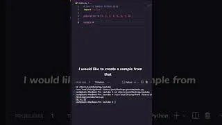 Thumbnail: Sample Data Collection using Random in Python #shorts