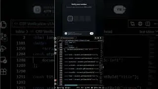 Thumbnail: Just built this modern **OTP Verification interface** from scratch using pure frontend technologies.
