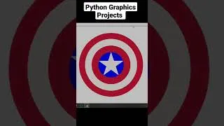 Thumbnail: Captain America Shield design using python turtle #shorts #programming