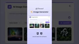 Thumbnail: AI Image Generator in HTML CSS & JavaScript