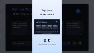 Thumbnail: Gemini AI Chatbot in HTML CSS & JavaScript