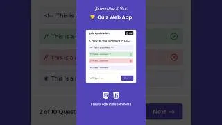 Thumbnail: Quiz App with Timer in HTML CSS & JavaScript
