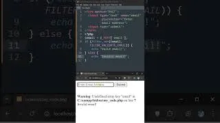 Thumbnail: Validate Email in PHP Using filter_var() | Quick Email Validation  #phpdeveloper #php #coding