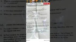 Thumbnail: Computer Network 6th semester Spring 2026 Exam #pu #computernetworks #finalexams   #computerscience