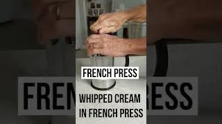 Thumbnail: Making Whipped Cream in a French Press #shorts #whippedcream #frenchpress