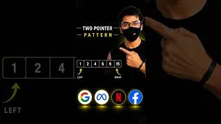 Thumbnail: DSA Two Pointer Pattern | FAANG Dsa Question🔥#dsa #job  #ai #short