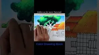 Thumbnail: Riverside Village Oil Pastel  Drawing #drawing #painting #oilpastel