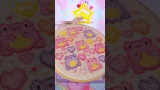 Thumbnail: Valentine's Frogs are finished!! 💝✨🤍🎀 I had so much fun stitching this one.