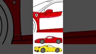 Thumbnail: Ferrari 458 Digital Coloring Process #carcoloring